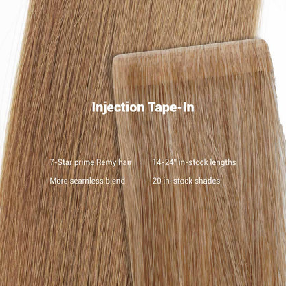 INJECTED TAPE IN HAIR EXTENSIONS